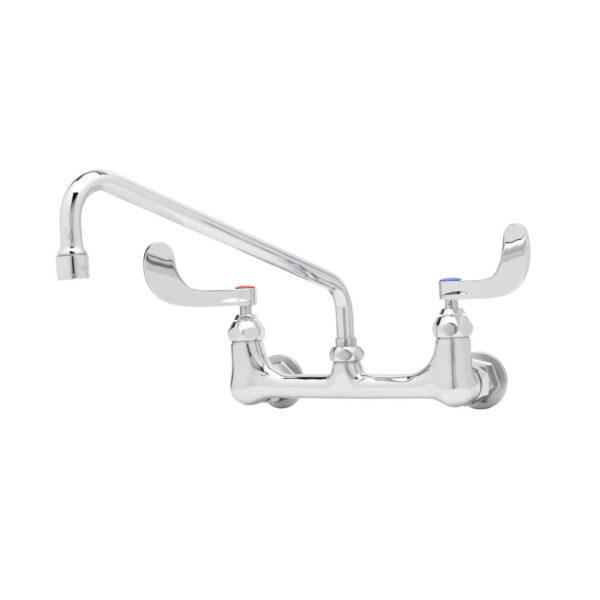 T&S  B-0231-WH4  8'' Wall mt Fct, 4'' Wrist  Handles, 12'' Swing Nozzle