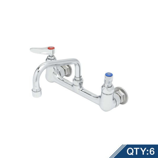 T&S  B-0232-M  Dbl Pantry Fct, Wall mt, 8'' Cntrs, 6'' Swing 059X