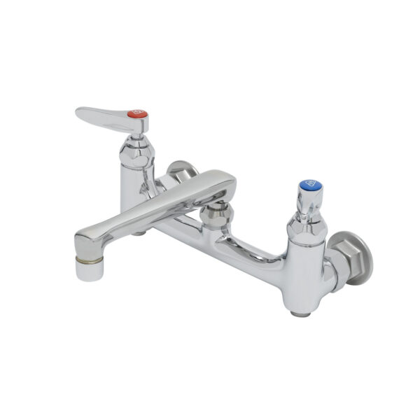 T&S  B-0234-BST  Dbl Pantry Fct, Wall mt, 8'' Cntrs, 6'' Cast Spout,
