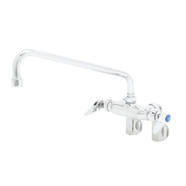 T&S  B-0236  Dbl Pantry Fct, Wall mt, adj Cntrs, 12'' Swing Nozzle