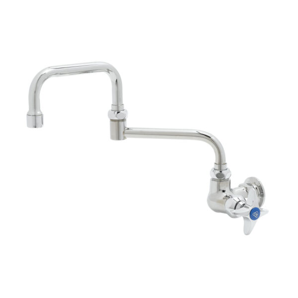 T&S  B-0262  1- Pantry Fct, 1-Hole Base, Wall mt, 12'' Dbl Joint Swing