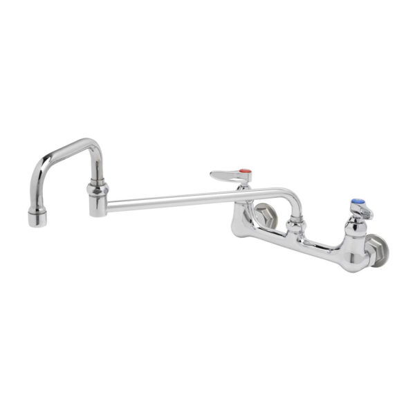 T&S  B-0265  Dbl Pantry Fct,Wall mt,8''C/C,18'' Dbl Joint Swing Nozzle