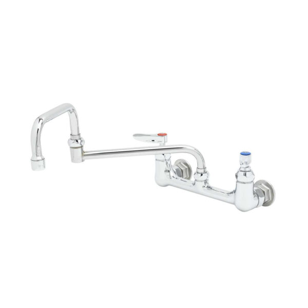 T&S  B-0266  Dbl Pantry Fct, 8'' Wall mt, 15'' Dbl Joint Swing Nozzle