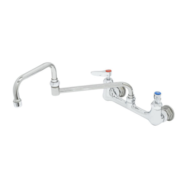 T&S  B-0266-CR-SC  Dual Pantry mix Fct, 8'' Wall mt, Check-Vlv Ceramas
