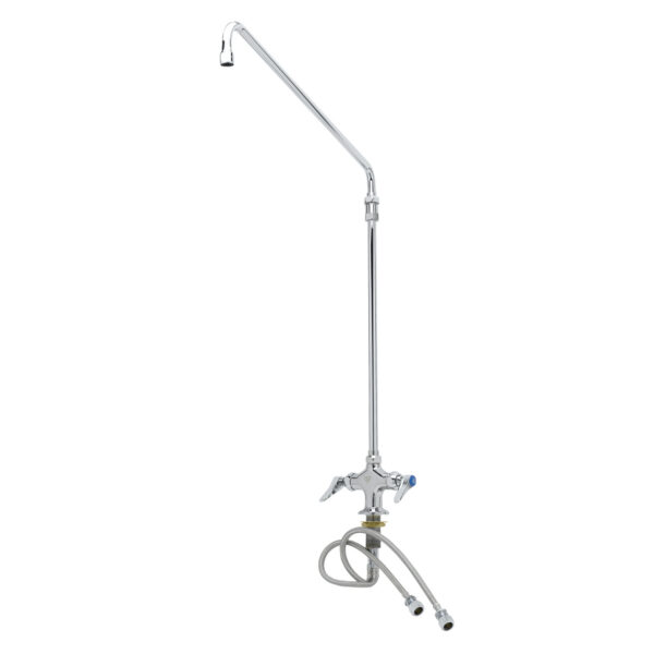 T&S  B-0270  Dbl Pantry Fct, 1-Hole Base, 4'' Spreader, 18'' Elev. Swing