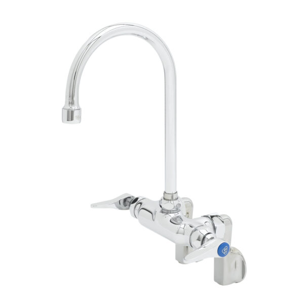 T&S  B-0341  Dbl Pantry Fct, Wall mt, adj Cntrs, Swivel G.N.,Lever