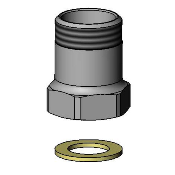 T&S  B-0411  Swivel x Swivel Adapter, -Plated