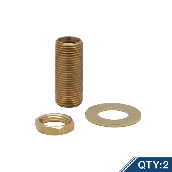 T&S  B-0425-M  Supply Nipple Kit, 1/2'' NPT X 2'' L. 2/Pack