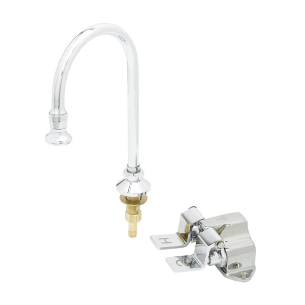 T&S  B-0502-03  Dbl Pedal Vlv, Floor mt, 1/2'' NPT, Rigid G.N.