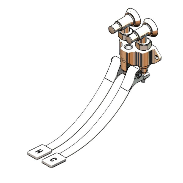 T&S  B-0504-03  Dbl Pedal Vlv, Wall mt, in 2-1/2'' Cntrs, Angle Stops