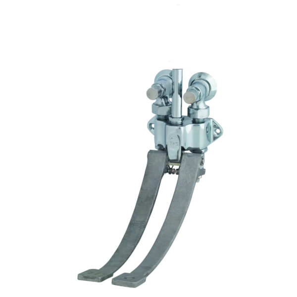 T&S  B-0504-03SL  Dbl Pedal Vlv, Wall mt, Loose Key Angle Stops, Slow Close