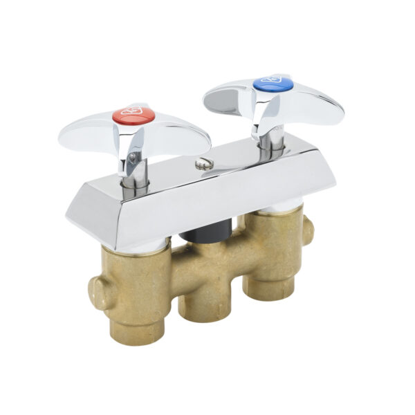 T&S  B-0512  Concealed mix Fct, Wall mt, 3/8'' NPT, 4-Arm Handles