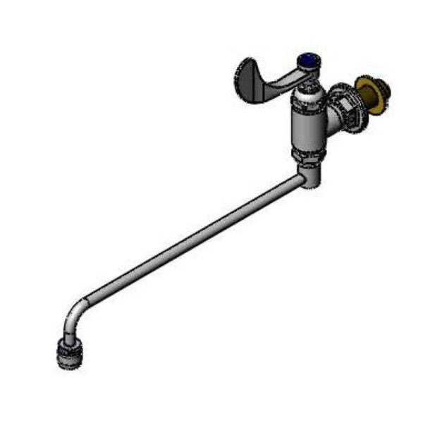 T&S  B-0578-01  Range Fct, Wall mt, Aerator, Wrist Handle, 13-1/8'' L.