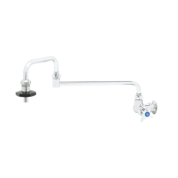 T&S  B-0592-CR  Pot Filler, Wall mt, 1- ctrl, Cerama, 18'' Dbl Joint Nozzle
