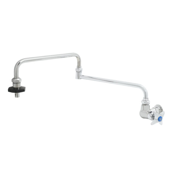 T&S  B-0594-CR  Pot Filler, Wall mt, Cerama, 1- ctrl, 24'' Dbl-Joint Nozzle