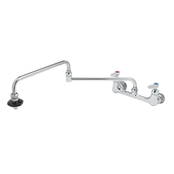 T&S  B-0598  Pot Filler, Wall mt, 8'' Cntrs, 24'' Dbl Joint Nozzle