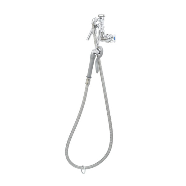 T&S  B-0605-CR  Pot Filler, Wall mt, Cerama, vac. Brkr, Self-Closing Hook