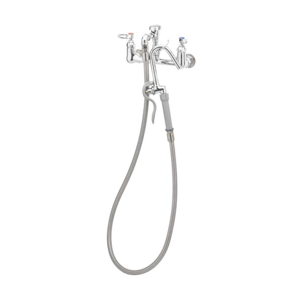 T&S  B-0610  Pot Filler, Wall mt, 8'' Cntrs, vac. Brkr