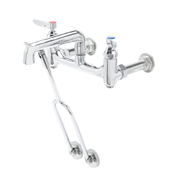 T&S  B-0650-BSTP  Service Sink Fct, Wall mt, 8'' Cntrs, Built-In Stops