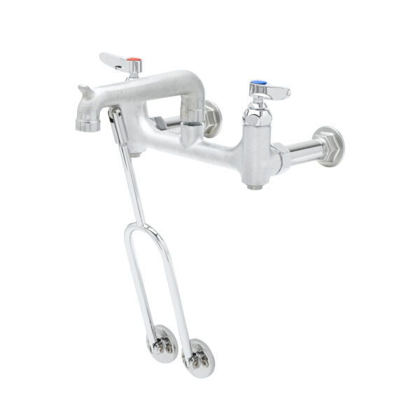 T&S  B-0650-BSTR  Service Sink Fct, Wall mt, 8'' Cntrs, Built-In Stops