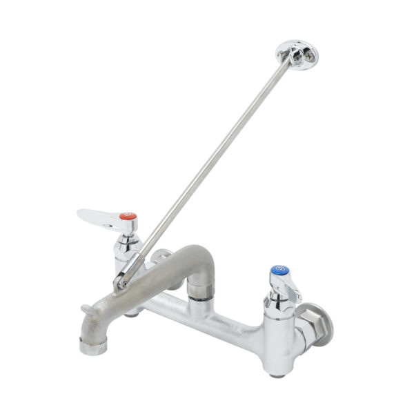 T&S  B-0660-BSTR  Service Sink Fct, 8'' Wall mt, Built-In Stops