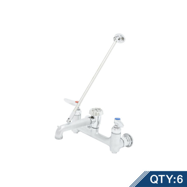 T&S  B-0665-BSTRM  Service Sink Fct, Wall mt, 8'' Cntrs, Built-In Stops