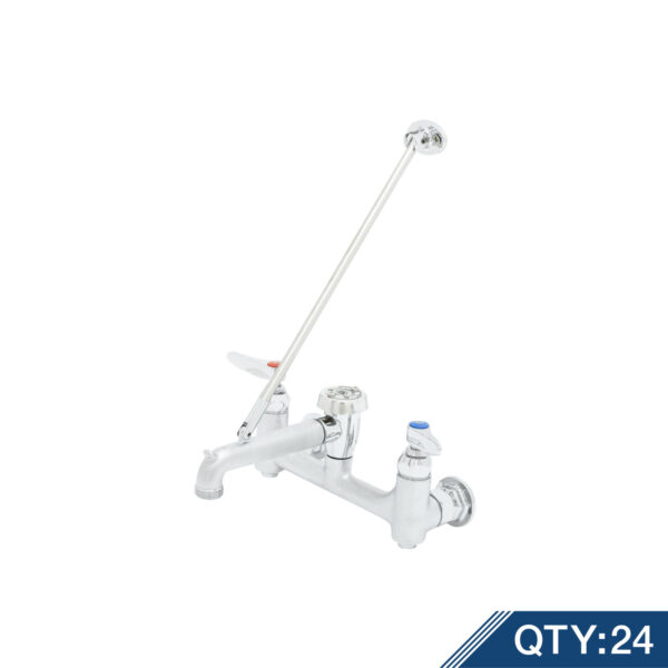 T&S  B-0665-BSTRM24  Service Sink Fct, Wall mt, 8'' Cntrs, Built-In Stops
