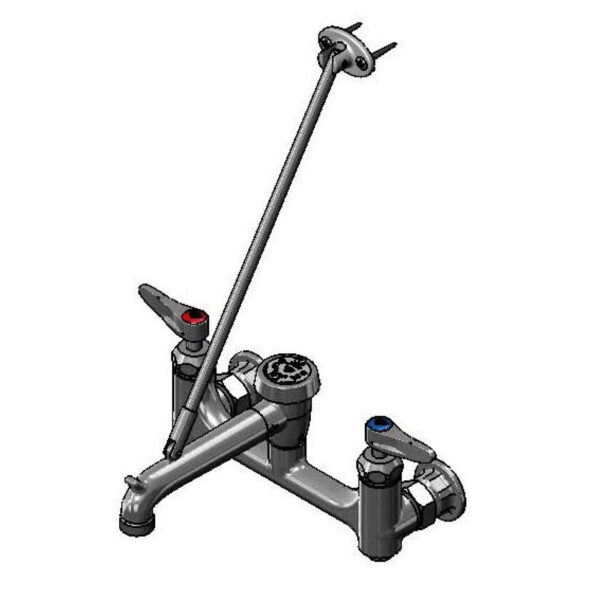 T&S  B-0665-CRBSTRVR  Service Sink Fct, 8'' Wall mt, Ceramas, Built-In Stops