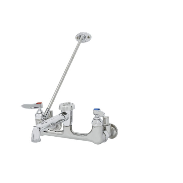 T&S  B-0665-POL  Service Sink Fct, Wall mt, 8'' Cntrs, vac. Brkr