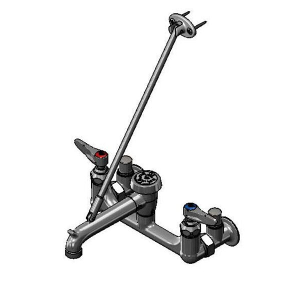T&S  B-0666-RGH  Service Sink Fct, Wall mt, 8'' Cntrs, vac. Brkr