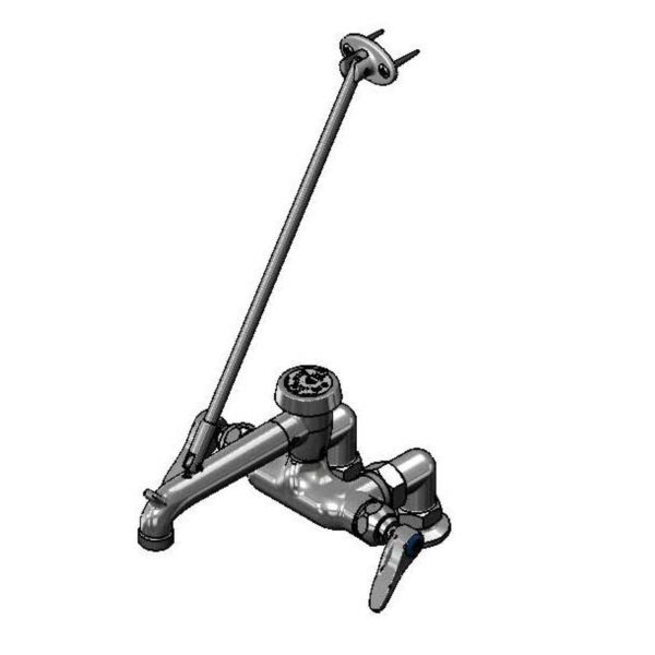 T&S  B-0667-WW-POL  Service Sink Fct, Deck mt, Vac. Brkr, Wall Brace