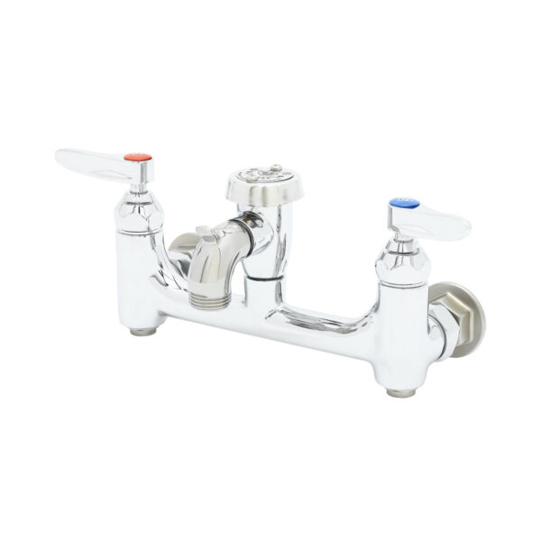 T&S  B-0674-BSTP  Service Sink Fct, Wall mt, 8'' Cntrs, Vac. Brkr