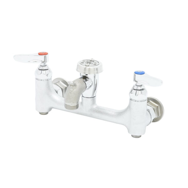 T&S  B-0674-BSTR  Service Sink Fct, Wall mt, 8'' Cntrs, Vac. Brkr
