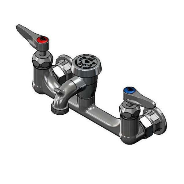 T&S  B-0674-CR-POL  Service Sink, Cerama cart W/ Check Vlvs, Lever