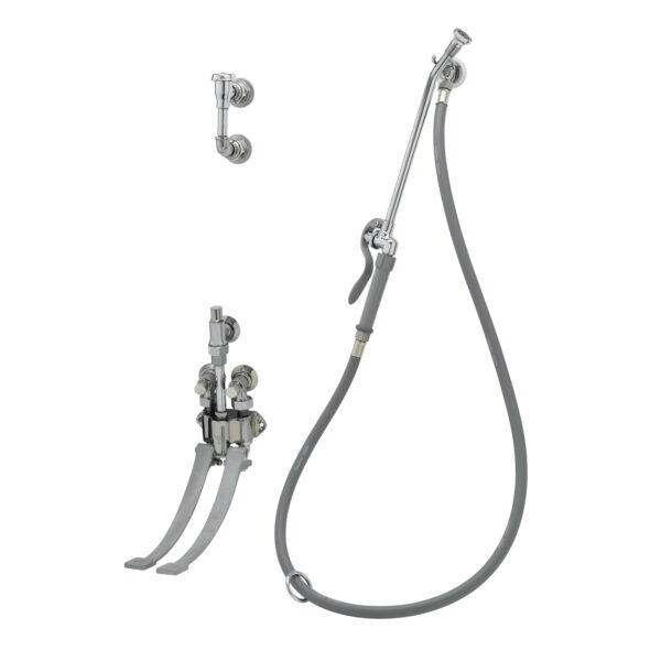 T&S  B-0675  Bedpan Washer, Pedal Vlv, vac. Brkr, Wall Hook