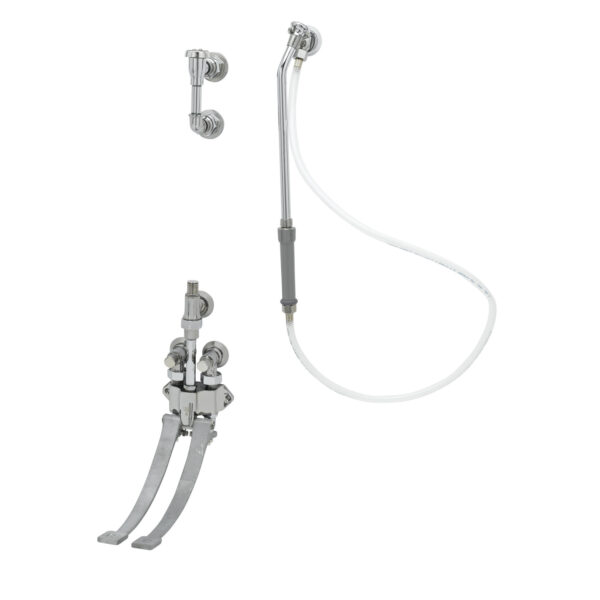 T&S  B-0676-54V  Bedpan Washer, Pedal Vlv, vac. Brkr, Ext. Spray out
