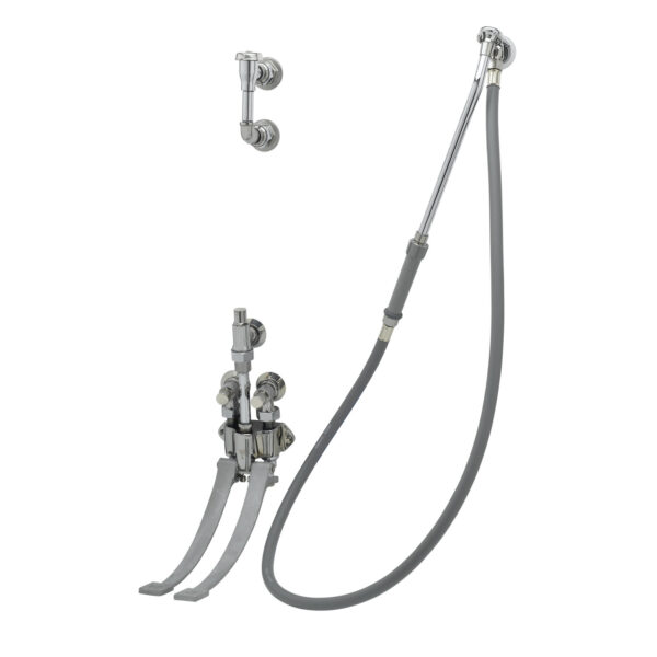 T&S  B-0676  Bedpan Washer, Pedal Vlv, vac. Brkr, Ext. Spray out
