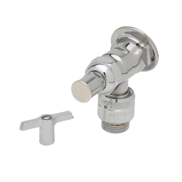 T&S  B-0737-POL  Sill Fct, vac. Brkr, 3/4'' NPT (F) Flanged in, 3/4'' Hose