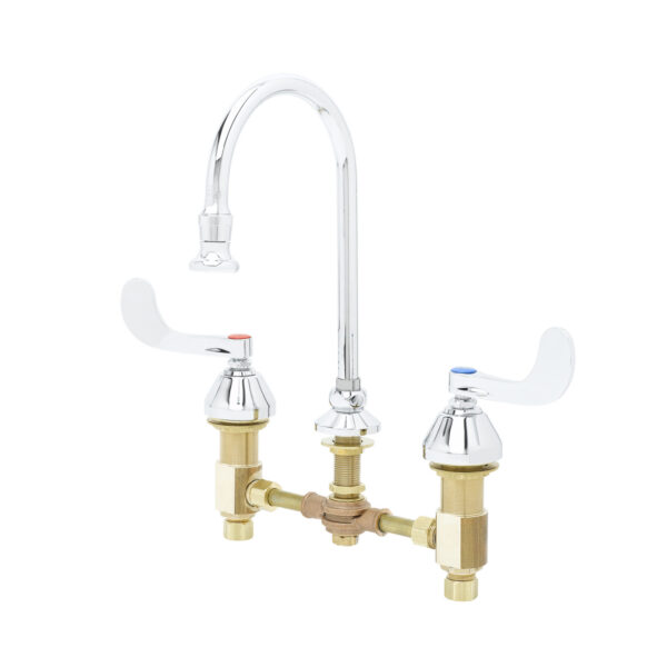 T&S  B-0866-04  Medical Fct, Concealed Body, 8'' Cntrs, 4'' Handles, Swivel