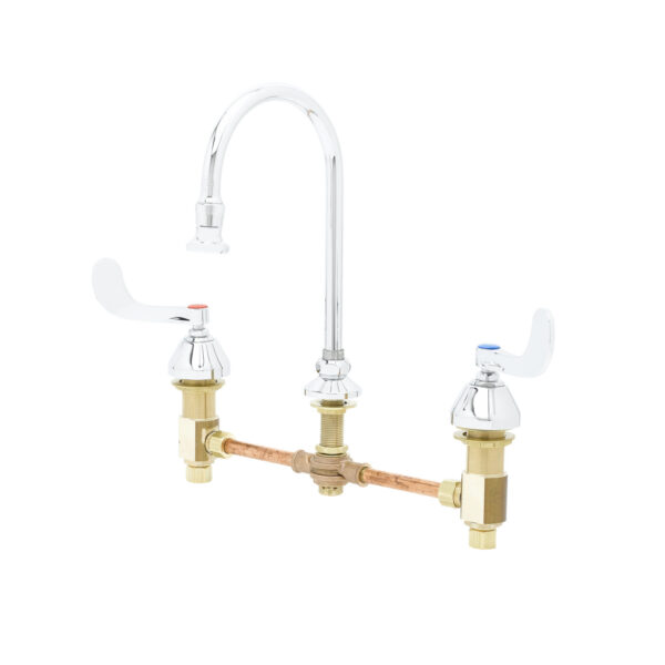 T&S  B-0866-04L  Medical Fct, Concealed Body, 12'' Cntrs, Swivel G.N.