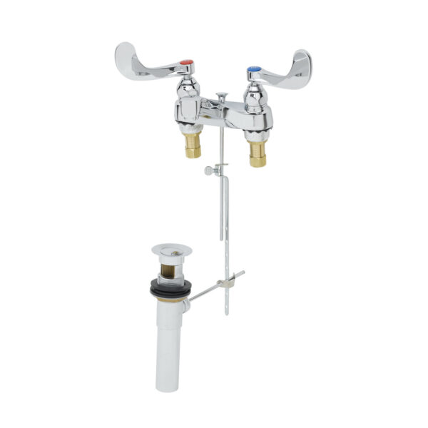 T&S  B-0891  Medical Fct, Deck mt, Cast Basin Spout, Aerator, 4'' Wrist