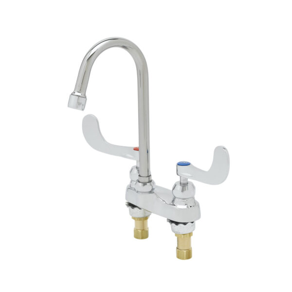 T&S  B-0892-CR-HW  4'' Cntrset Fct, Deck mt, Swivel G.N., B-WH4, Ceramas