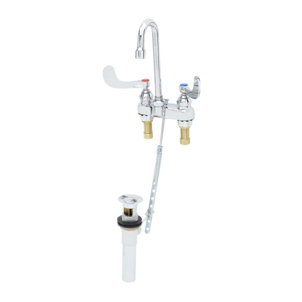 T&S  B-0893  Medical Fct, Deck mt, Rigid G.N., Aerator, 4'' Wrist