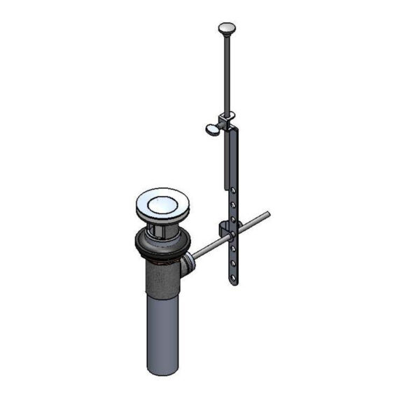T&S  B-0898  Pop-Up Drain Assy W/ VR Stopper, Plated Cast Brass