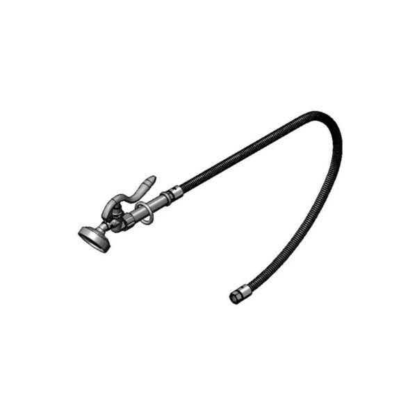 T&S  B-0950  Spray Assy, 44'' FlexHose, Self-Close Angled Spray Vlv
