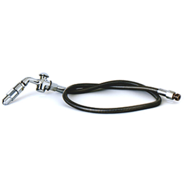 T&S  B-0973  Bedpan Washer, SS Hose, Push Button Self Close Spray Vlv
