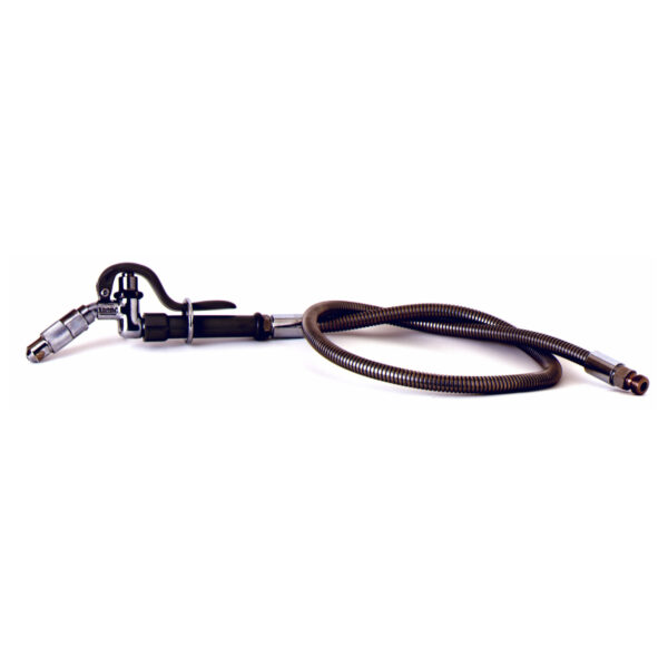 T&S  B-0974  Bedpan Washer, SS Hose, Self Closing Spray Vlv