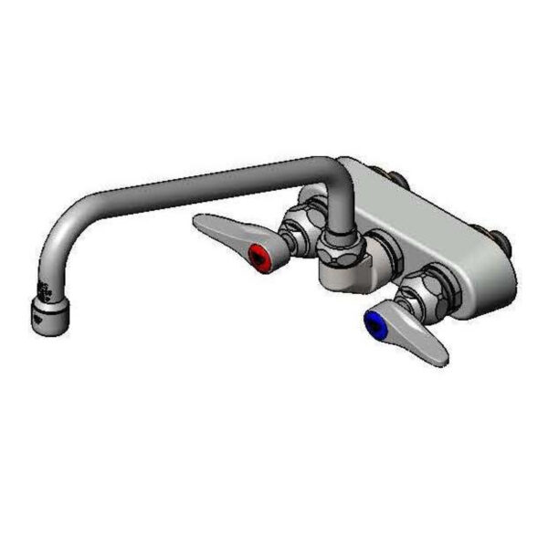 T&S  B-1107  Workboard Fct, Wall mt, 3-1/2'' Cntrs, 10'' Swing, Lever