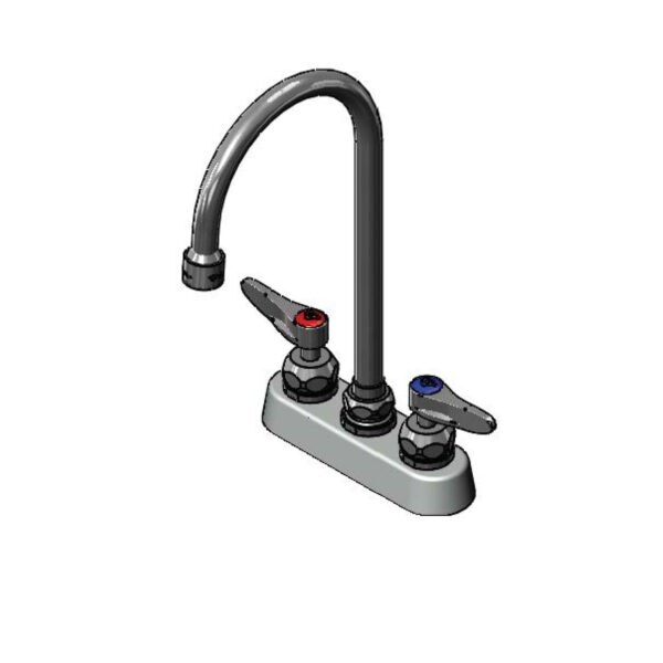 T&S  B-1110-5X-V22CR  4'' Deck mt Fct, Ceramas Swivel G.N.