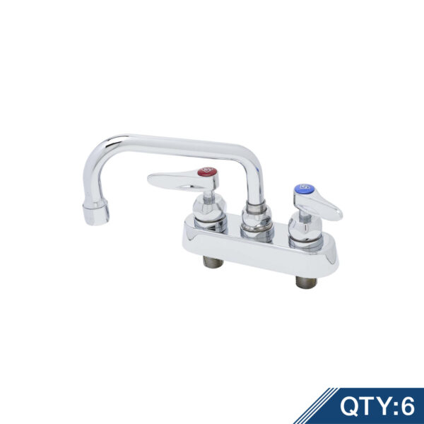 T&S  B-1111-CR-M  4'' Workboard Fct, Deck mt, Ceramas, 8'' Swing